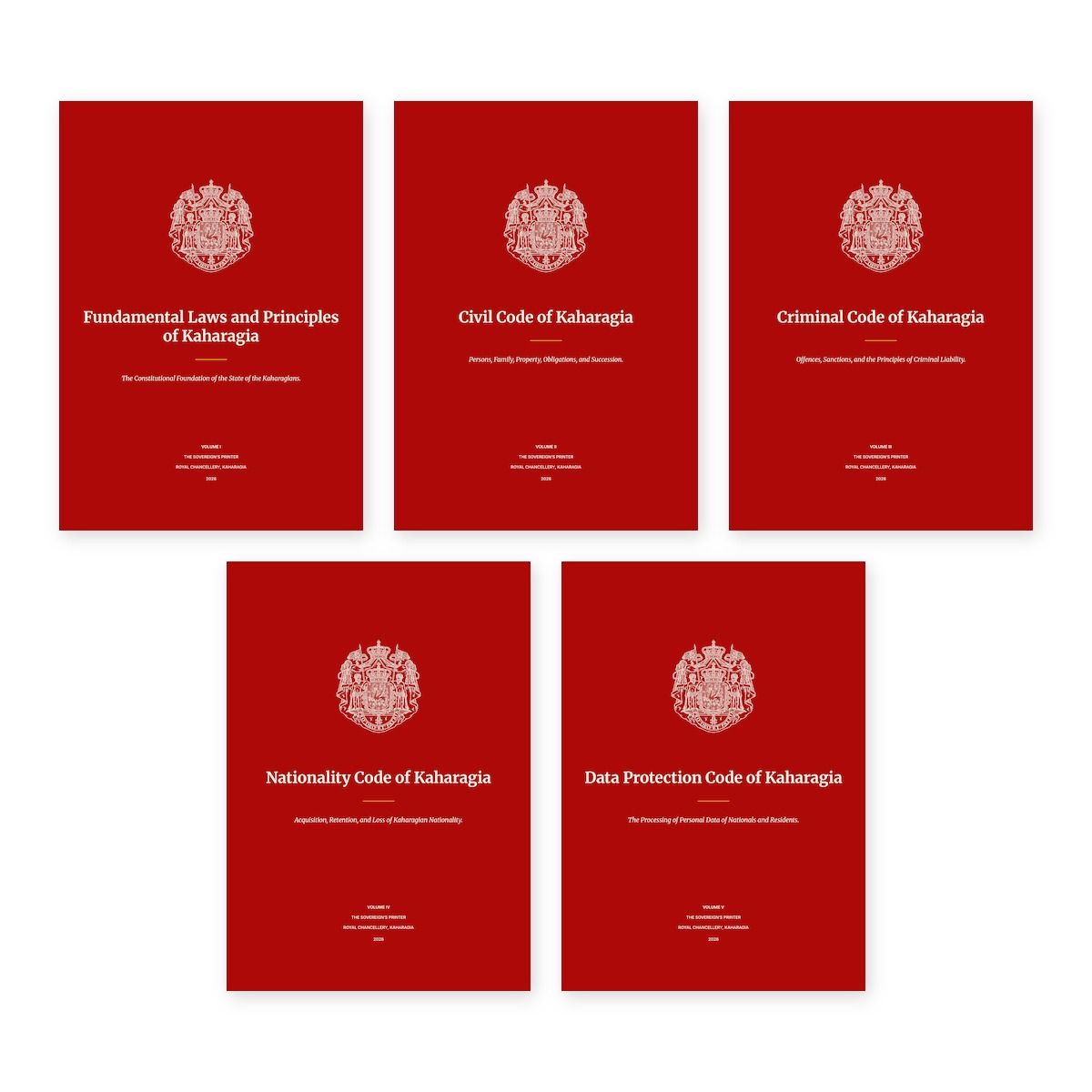 The Statute Volumes of Kaharagia