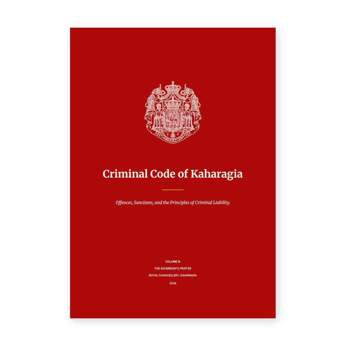 Criminal Code of Kaharagia